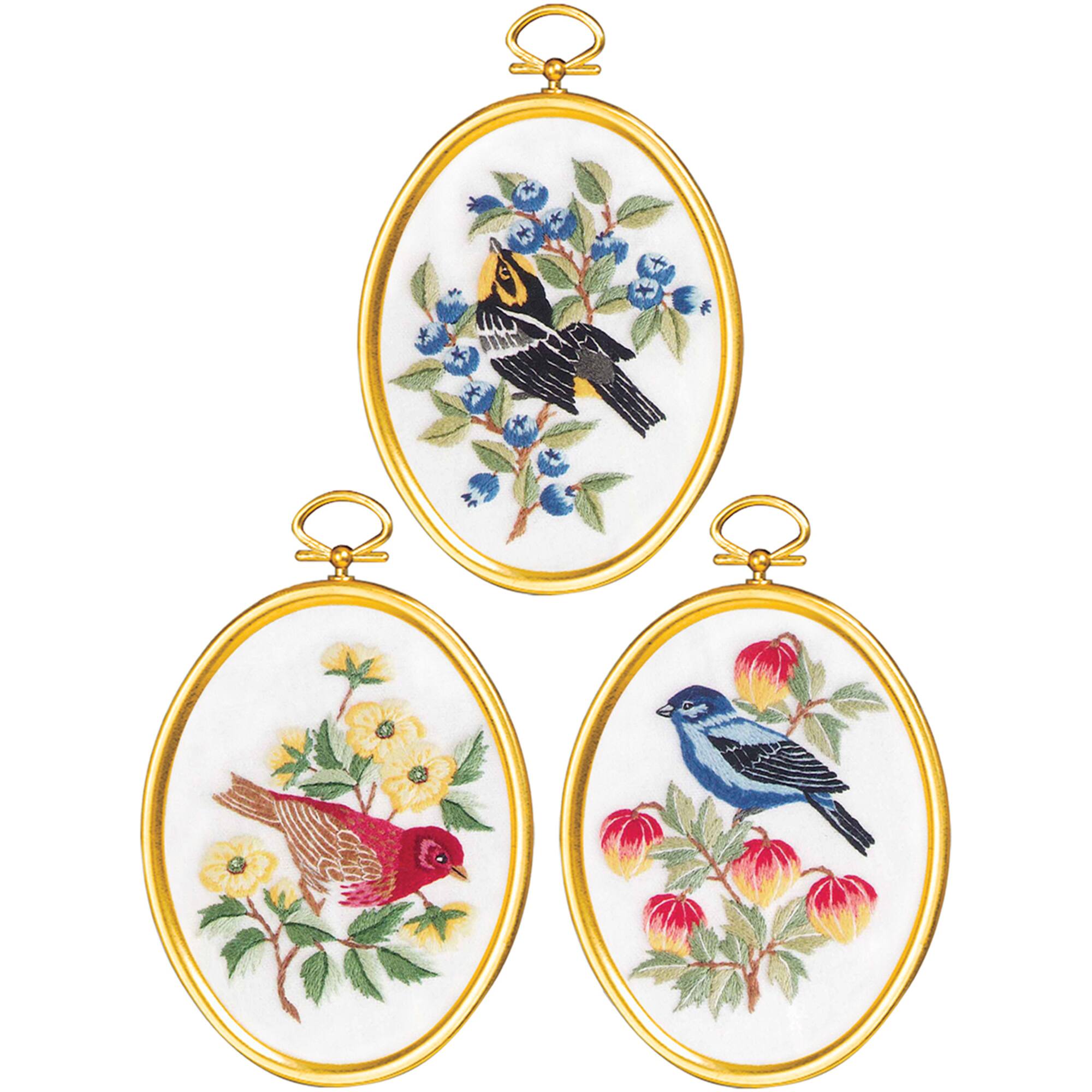 Janlynn® Feathers & Flora Embroidery Kit Set